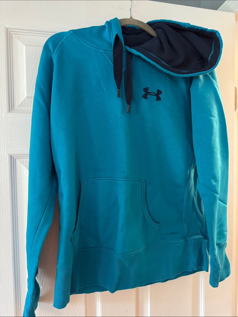 Under Armour Turquoise Hoodie with Navy Lined Hood
